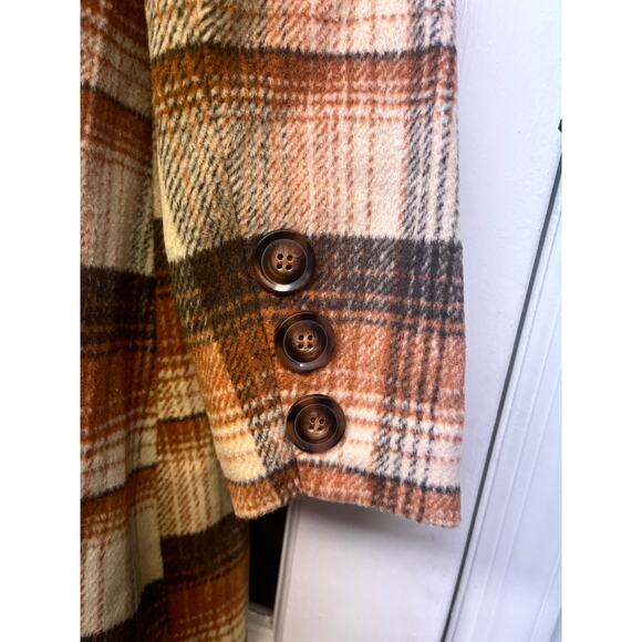 Pretty Little Thing Plus Size Wool Oversized Duster Coat Size 14 - Picture 6 of 15